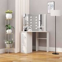 Gelmaris LED Corner Dressing Table