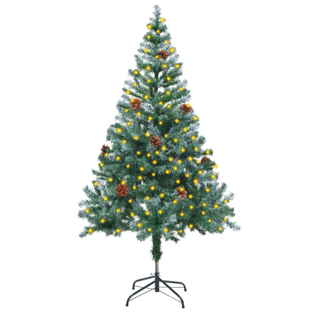 Frosted Christmas Tree with LEDs&Pinecones
