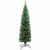 Slim Christmas Tree with USB Lights and Steel Base