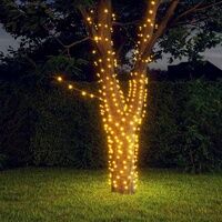 Solar Warm-White Fairy Light Pair with Eight Modes