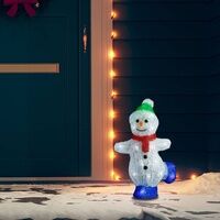 Acrylic LED Snowman Ornament with Eight Light Modes