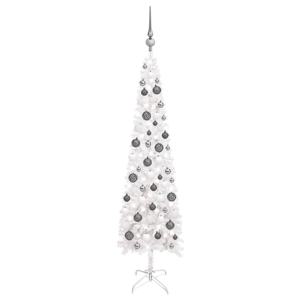 Slim Christmas Tree with LEDs&Ball Set