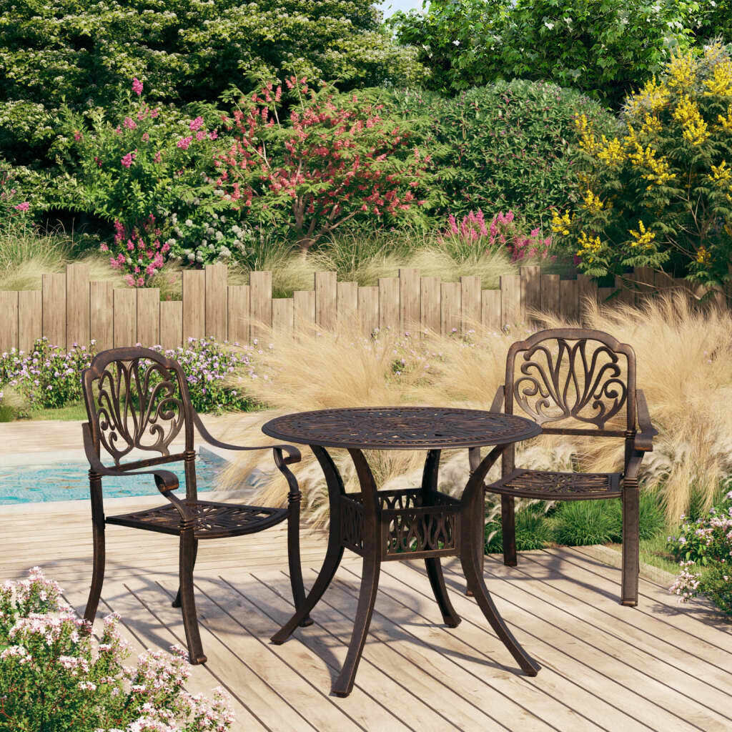Bistro Set Cast Aluminium