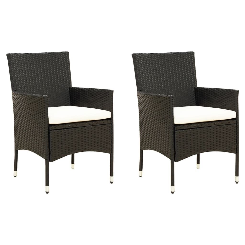 Garden Chairs with Cushions Poly Rattan