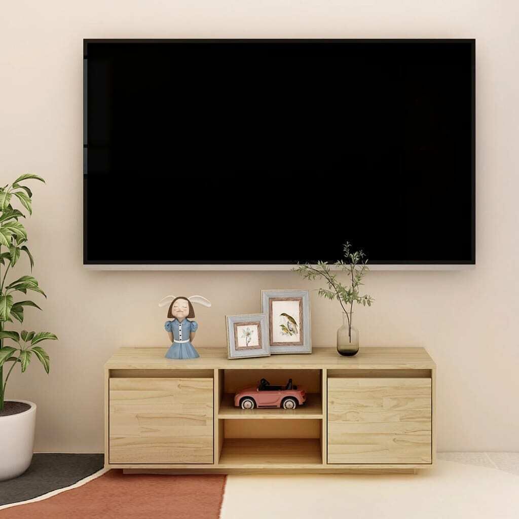 Hermantown TV Cabinet 110x30x40 cm Solid Pinewood
