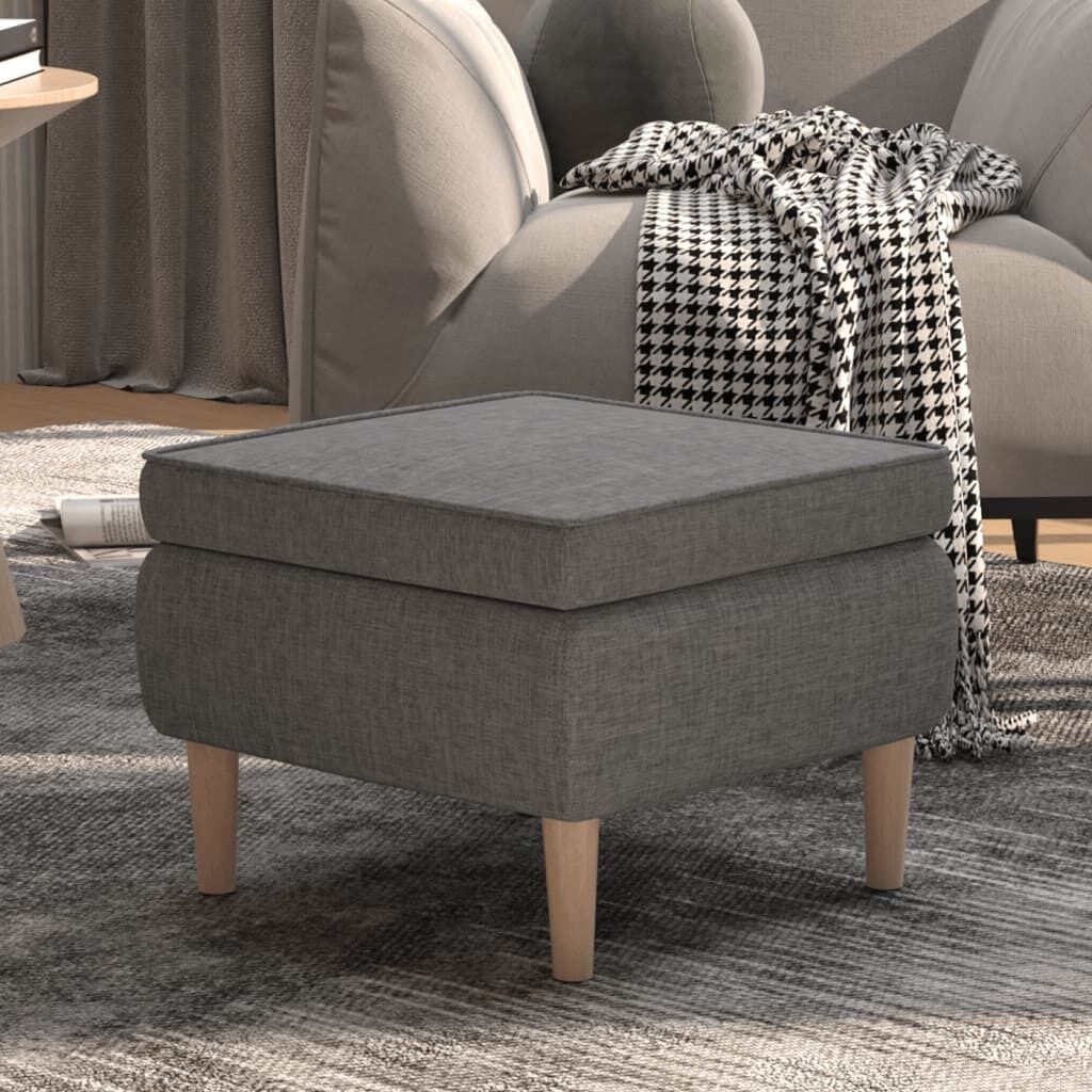 Stool with Wooden Legs Fabric
