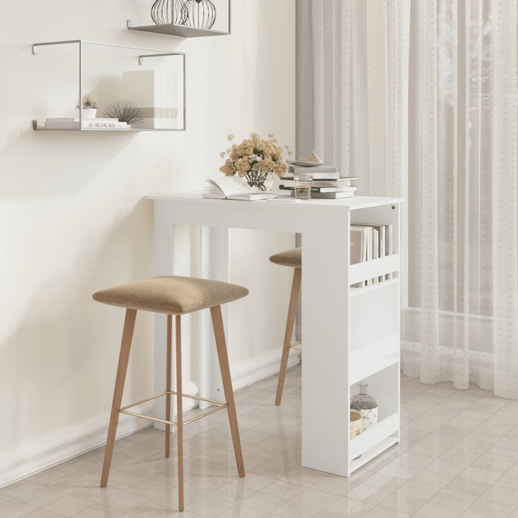 Bar Table with Storage Rack 102x50x103.5 cm Engineered Wood