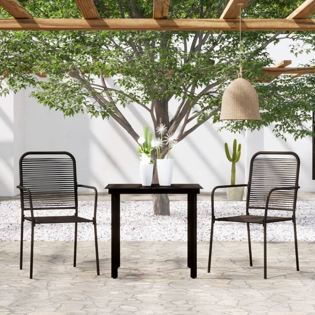 Garden Dining Set Black
