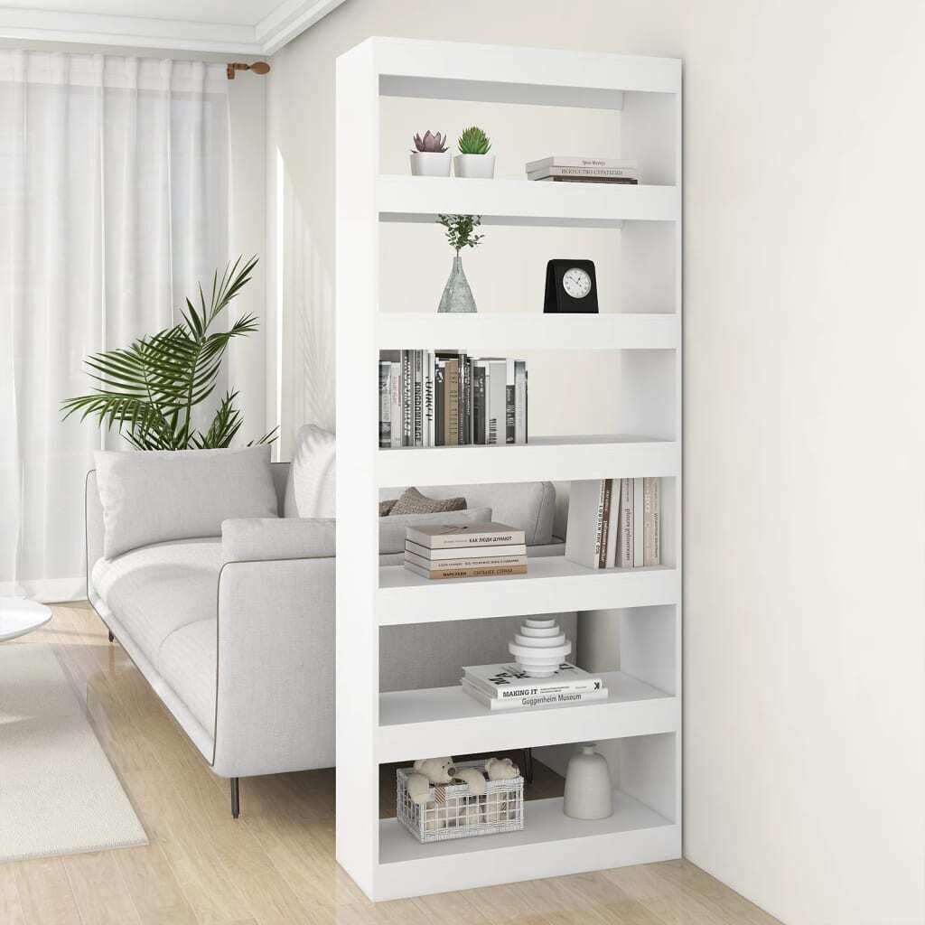 Opelika Book Cabinet Room Divider 80 by 30 by 198 cm Engineered Wood