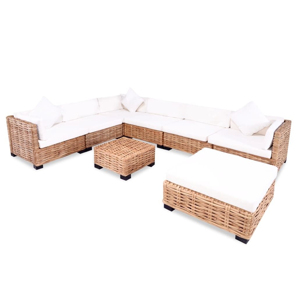 Sofa Set Natural Rattan