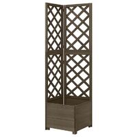 Space-Saving Fir Corner Planter with Climbing Trellis