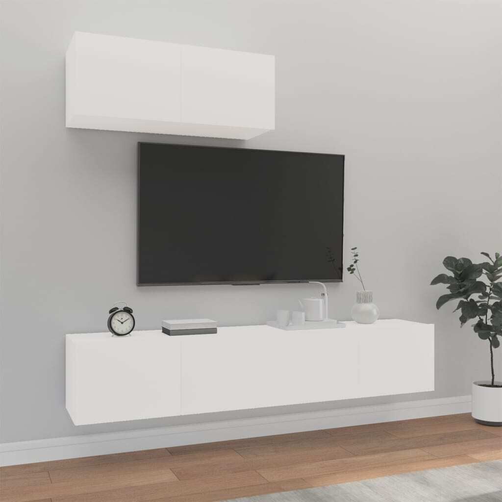 Jersey 3 Piece TV Cabinet Set Engineered Wood