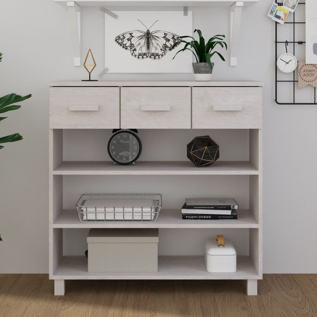 Console Table 90x35x90 cm Solid Wood Pine