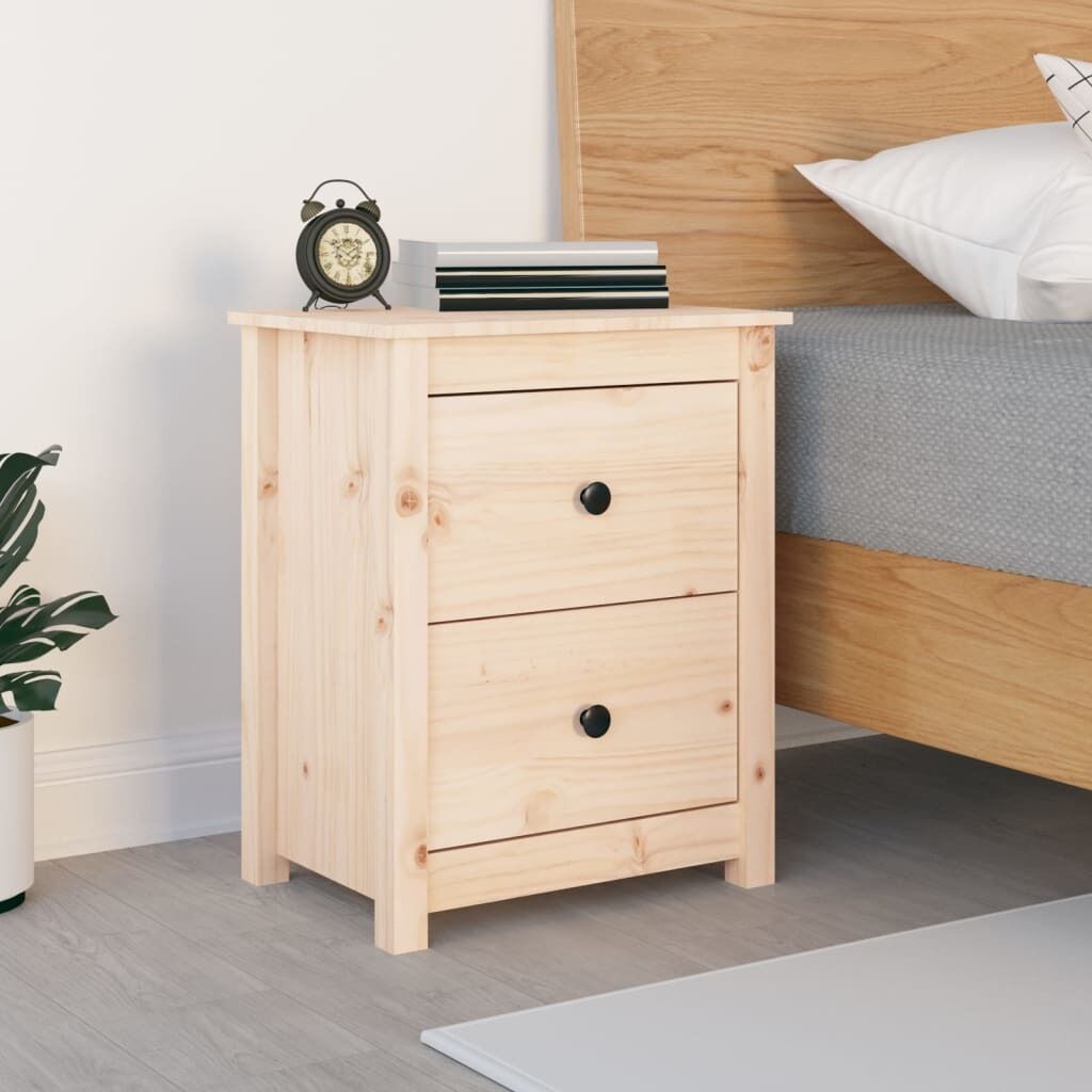 Oxnard Bedside Cabinet 50x35x61.5 cm Solid Wood Pine
