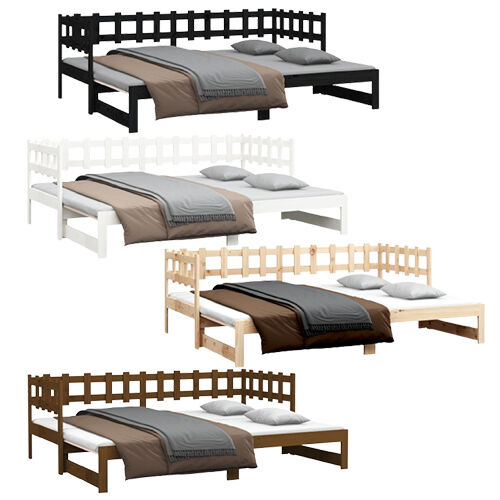 Terryville Pull-out Day Bed 2x(90x190) cm Solid Wood Pine