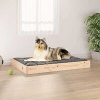 Rectangular Wooden Dog Bed, Solid Pine Frame