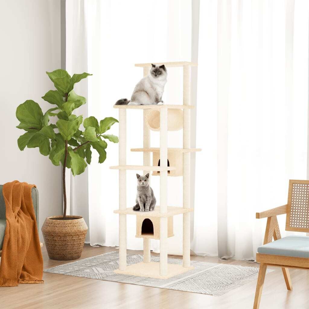 Cat Tree with Sisal Scratching Posts 169 cm