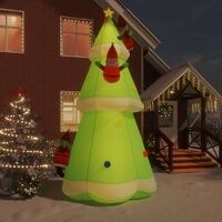 Fan-Inflated Christmas Tree with LED Strip