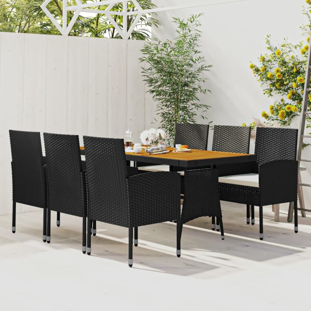 Outdoor Dining Set Poly Rattan
