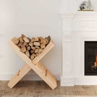 Raised Pine Firewood Storage Rack
