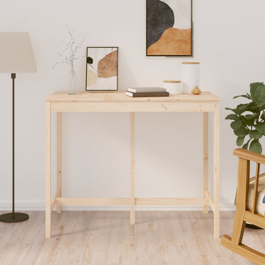 Bar Table Solid Wood Pine