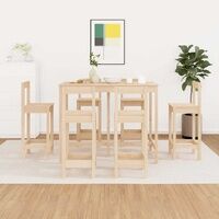 Delravi Pine Bar Dining Set