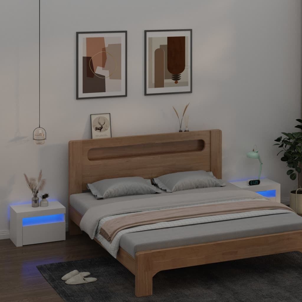 Oneida Bedside Cabinets 2 pcs with LEDs 60x35x40 cm