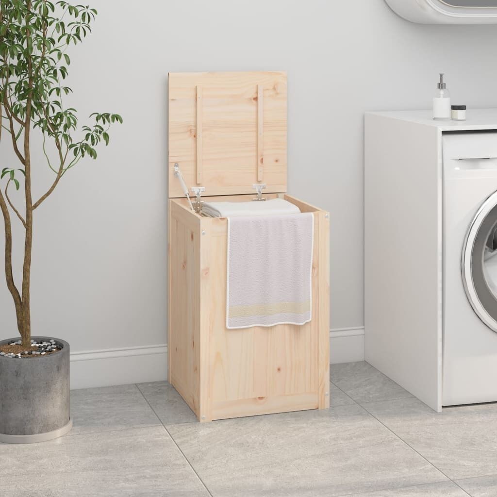 Laundry Box Solid Wood Pine