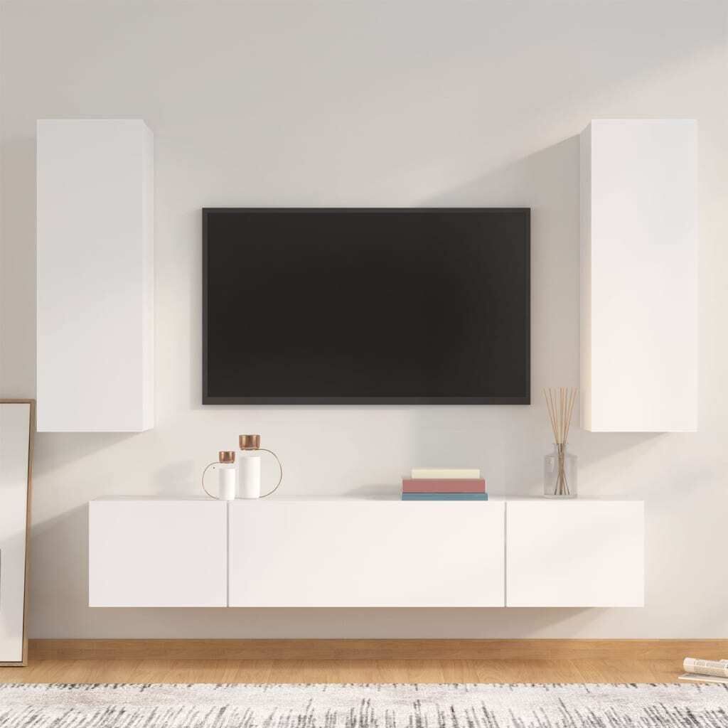 Greymouth 4 Piece TV Cabinet Set Engineered Wood