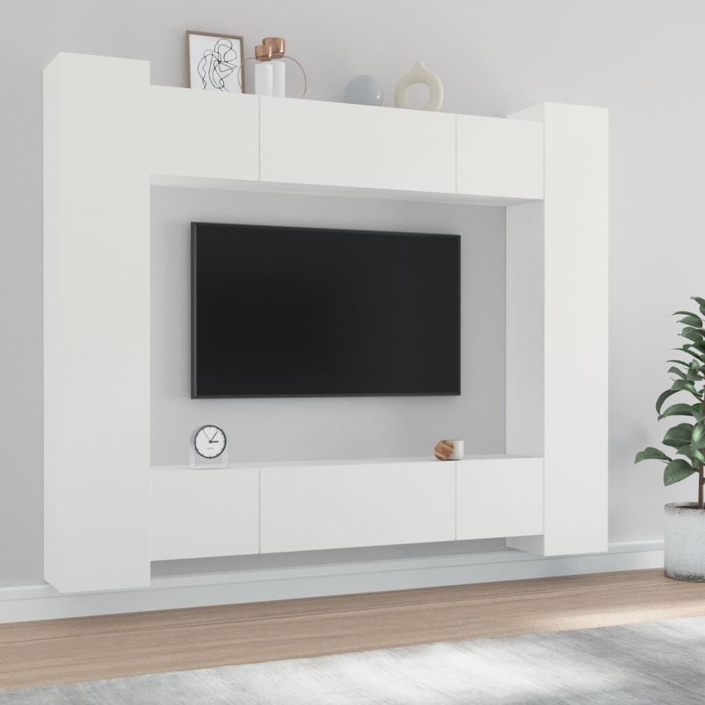 Burrillville 8 Piece TV Cabinet Set Engineered Wood