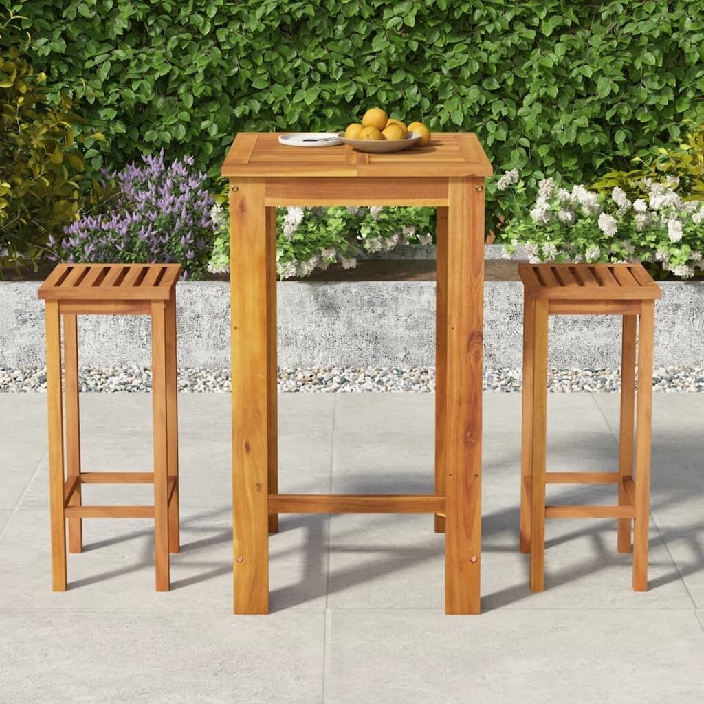 Garden Dining Set Solid Wood Acacia