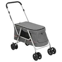 Linen-Fabric Folding Pet Buggy