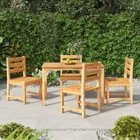 Dunvosa Teak Patio Dining Set