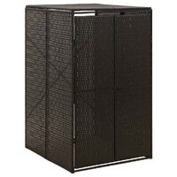 Lockable Rattan-Weave Single Wheelie Bin Enclosure