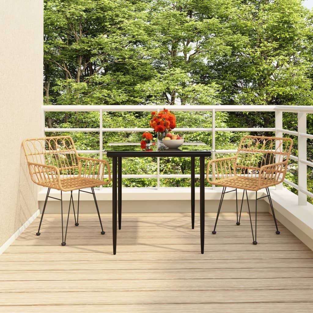 Garden Dining Set Poly Rattan