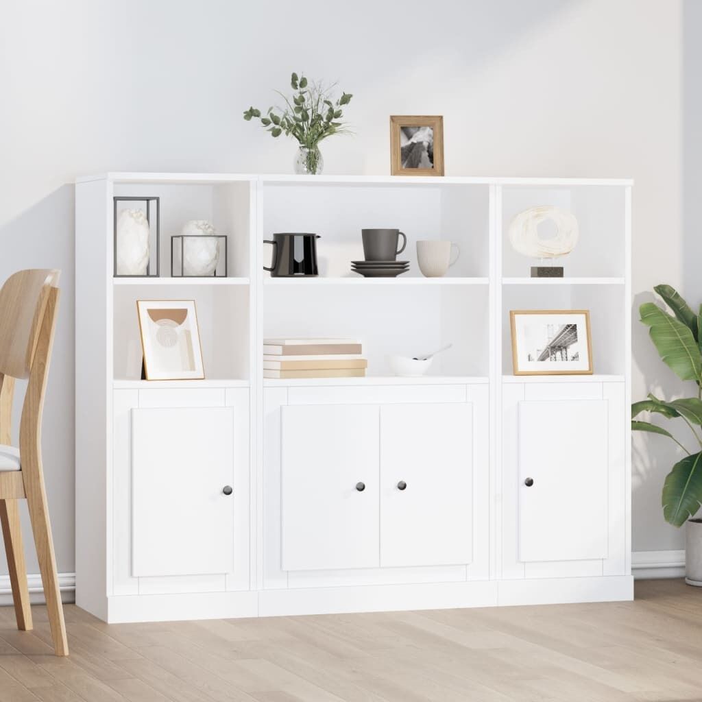 Highboards 3 pcs Engineered Wood