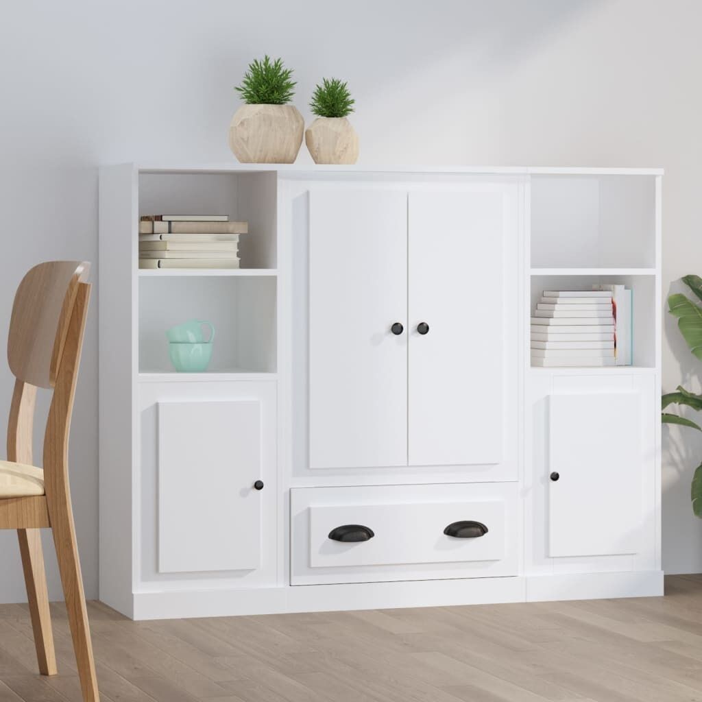 Highboards 3 pcs Engineered Wood