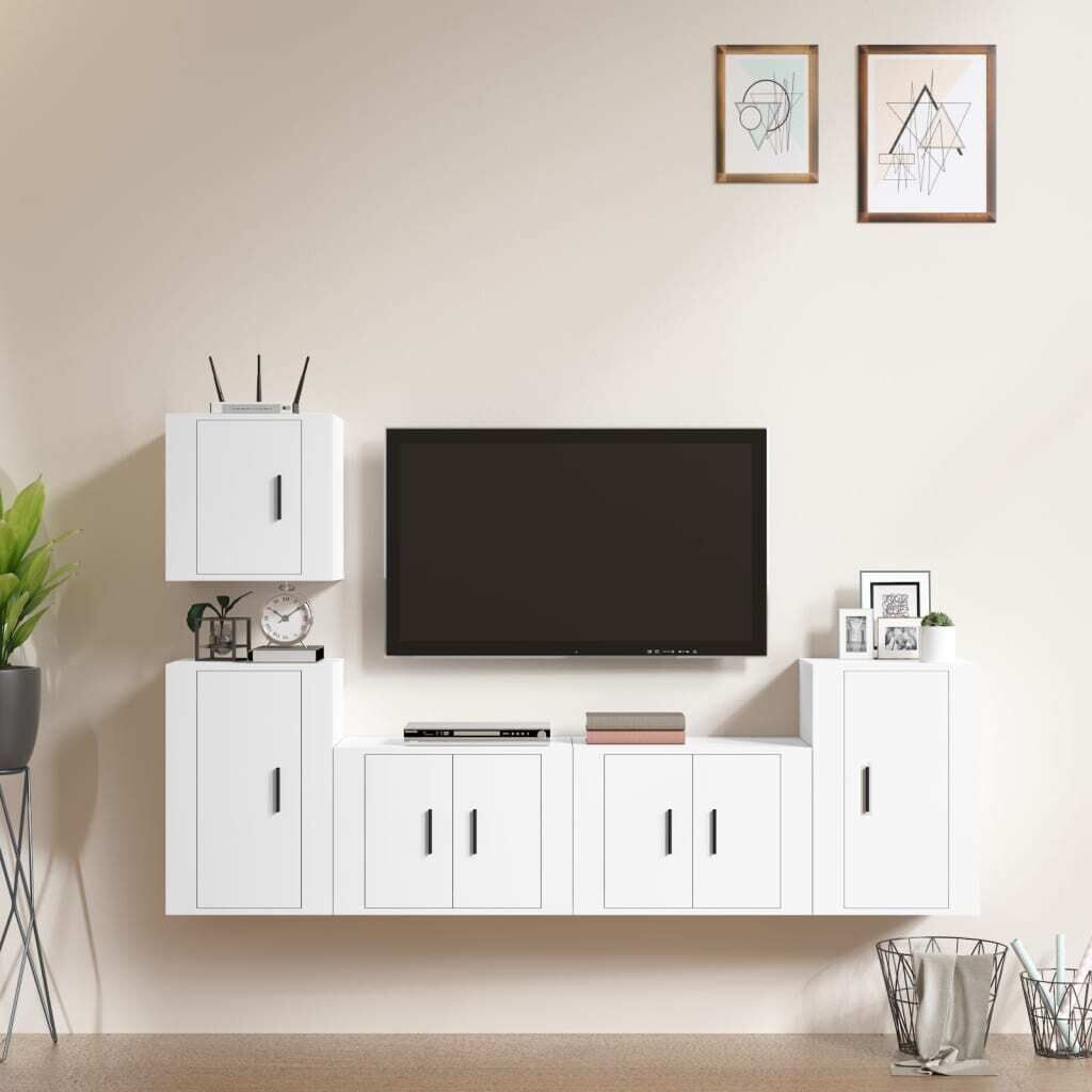5 Piece TV Cabinet Set Engineered Wood