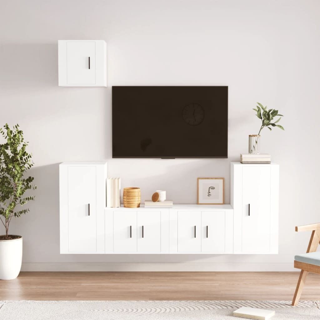 5 Piece TV Cabinet Set Engineered Wood