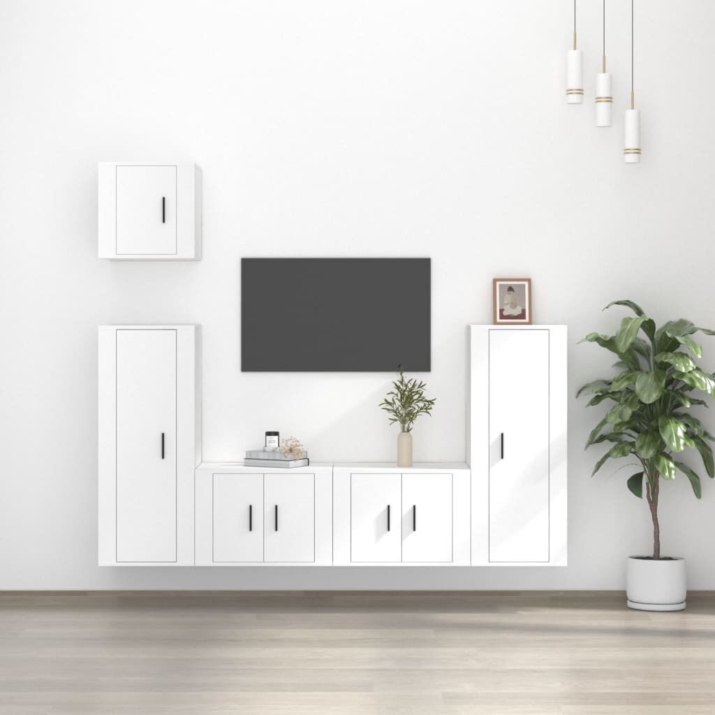5 Piece TV Cabinet Set Engineered Wood