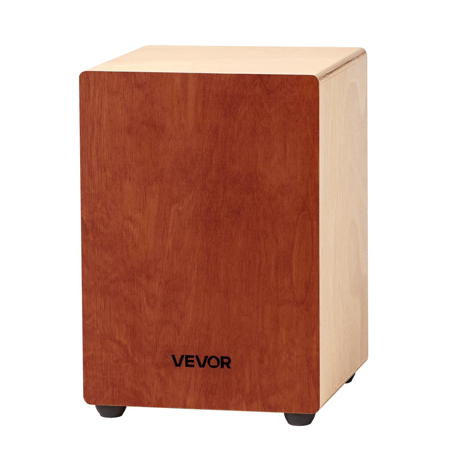 Cajon Box Drum, with Internal Guitar Strings, Lightweight Wooden Percussion Box, Portable Birch Wood Drum Musical Instrument with Silicone Feet, for B