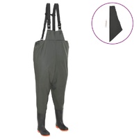 Wading Pants with Boots Green Size 38