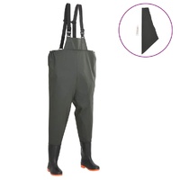 Wading Pants with Boots Green Size 41