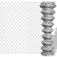 Chain Link Fence Galvanised Steel 25x1.25 m Silver
