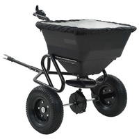 Tow Behind Salt Spreader PVC and Steel 125x74x79 cm 45 L