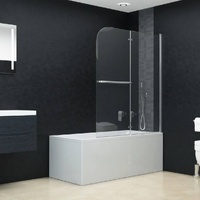 Folding Shower Enclosure 2 Panels ESG 120x140 cm
