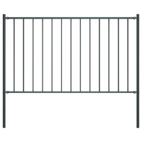 Fence Panel Woerden with Posts Steel 1.7x1 m Anthracite
