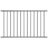 Fence Panel Woerden Powder-coated Steel 1.7x1 m Black