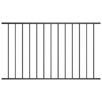 Fence Panel Woerden Powder-coated Steel 1.7x1.17 m Black