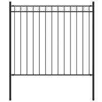 Garden Fence ASSEN Steel 1.7x0.8 m Black